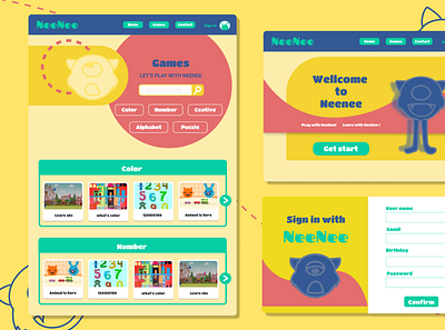 NeeNee / learning platform for kids design ux