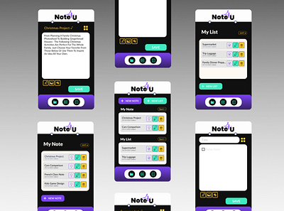 Note App app design ui ux