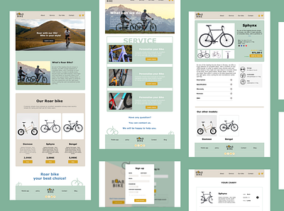 Bike website design ui ux