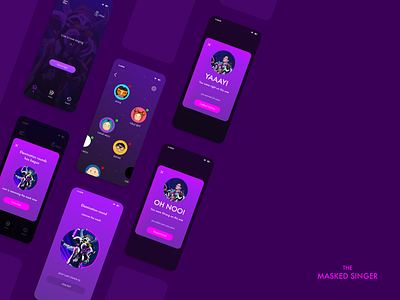 The masked singer UI design app design dark theme design friends list ui ux ui