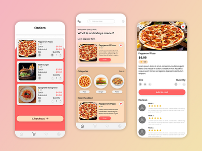 Food delivery app design application desigm figma front end mobile ui uiux ux web design