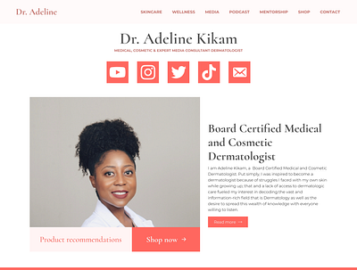 Dr. Adeline - Landing page design doctor figma landing landing page ui web design