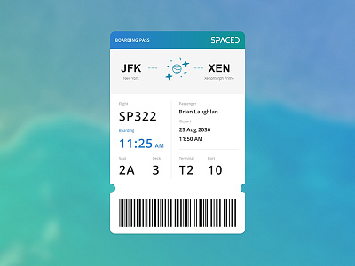 #SPACEDchallenge - Boarding Pass