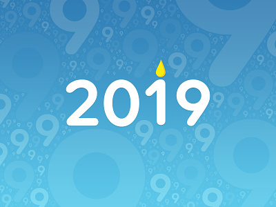 2019 - Happy Birthday Earth 🎉 2019 birthday blue candle date earth illustration new year random typography vector year