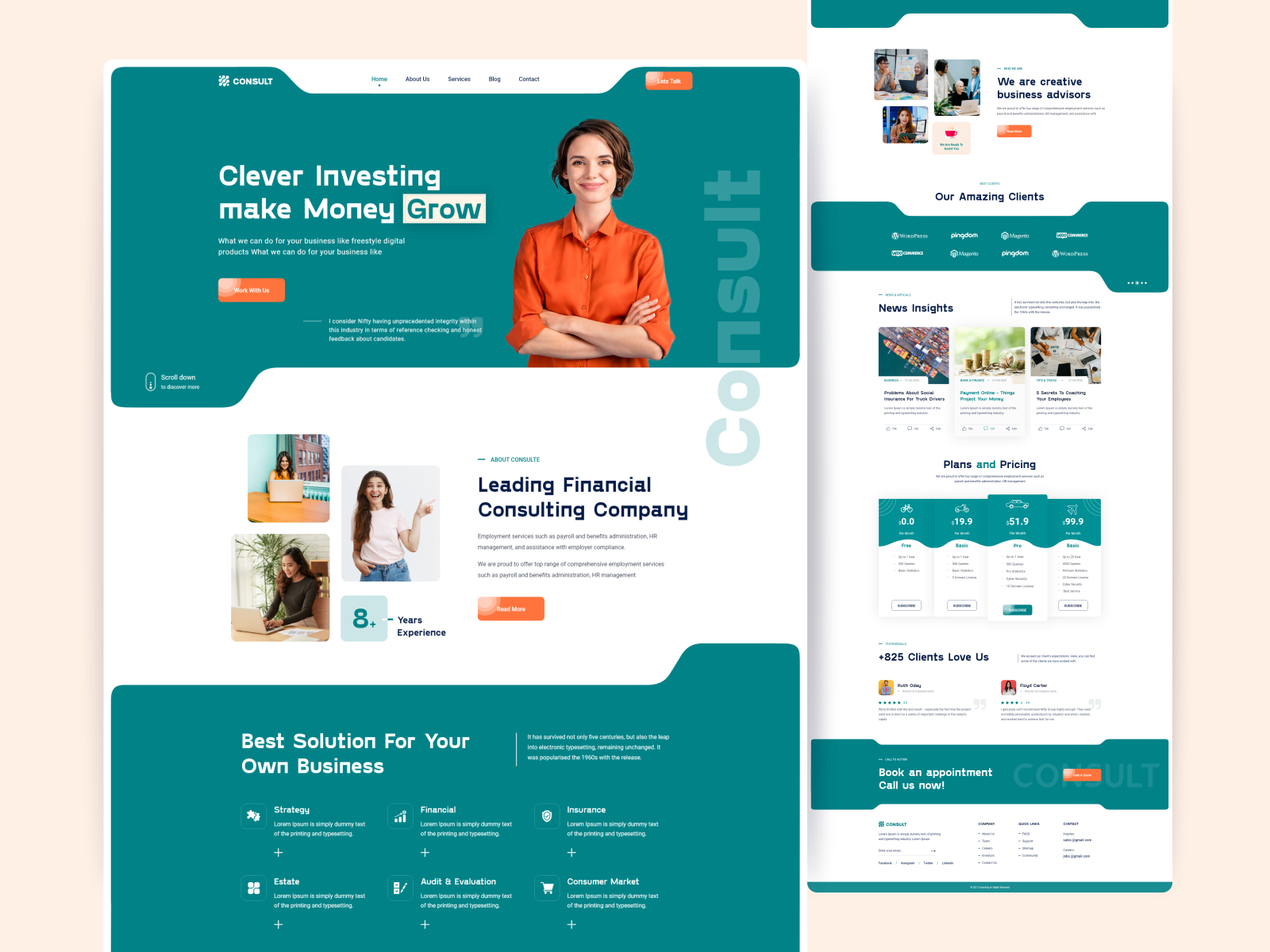 Business Consulting landing page redesign by Asibul Asik on Dribbble