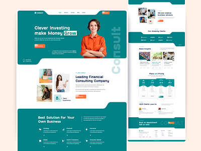 Business Consulting Landing Page Redesign By Asibul Asik On Dribbble