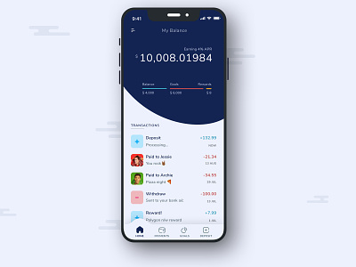 Brew — Grow your money every second! app balance banking concept cryptocurrency defi design fintech illustration interest minimal mobile money payments savings account ui ux wallet