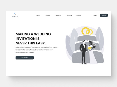 Landing Page Wedding Invitation Web Design design ui