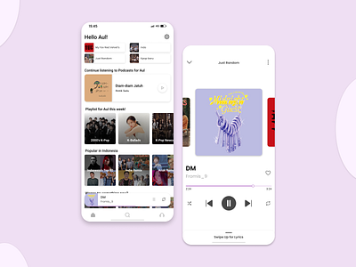 Music Mobile App design app design exploration figma mobile music music player ui uiux ux