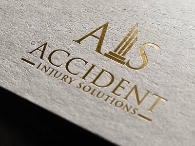 Accident Injury Solutions Logo Design brand identity branding design flat graphic design icon law firm lettering lettermark logo logo design minimal typography