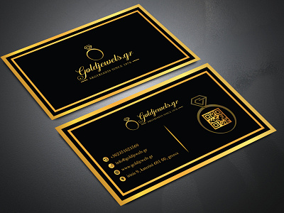 Jewellery Business Card Design awesome awesome design brand identity branding business business card business card design card classic clean design creative design design gold golden graphic design jewellery modern design unique
