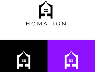 HOMATION Logo Design awesome design brand identity branding design flat graphic design icon logo logo design minimal