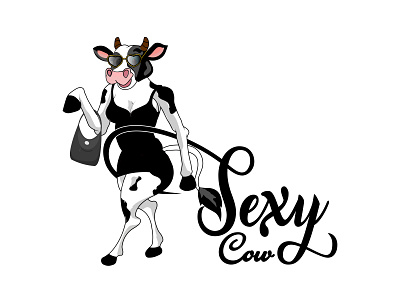 Sexycow Logo Design brand identity branding cows design graphic design illustration logo logo design vector