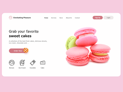 A confectionery landing page