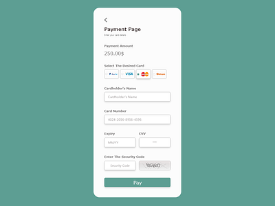 payment page pay payment