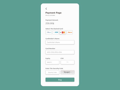 payment page