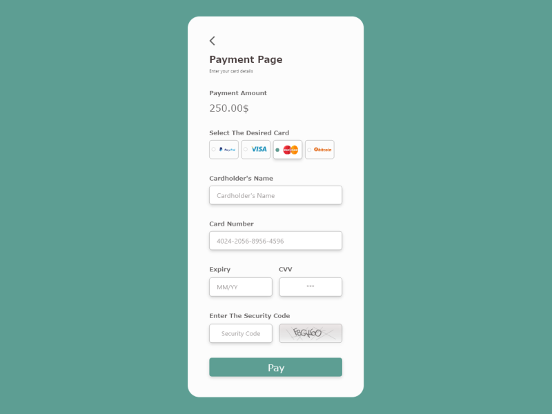 payment page by spiritofgod on Dribbble