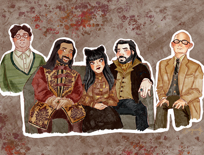 What We Do In The Shadows comedy design digital illustration painting tv show vampires vintage