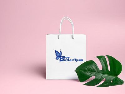 Blue butterfly pro logo design
