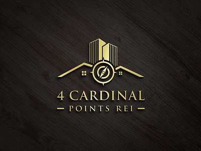 4 Cardinal points REI Real Estate logo Design