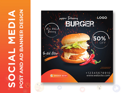 Food Selling Banner | Social Media Advertising Banner Ads 3d adobe illustrator animation brandidentity branding colorful design facebook ads flat graphic design illustration instagram post logo motion graphics ui