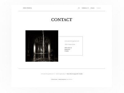 Web design - contact page