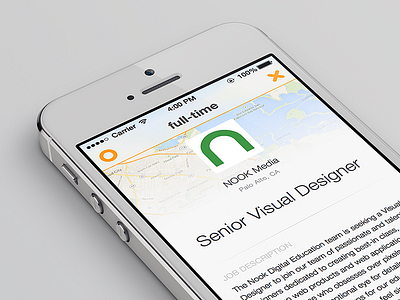 Job Details with Map iOS7 Style