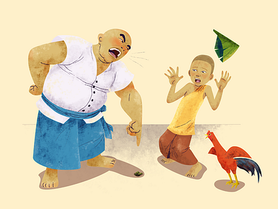 Getting blamed childrens book illustration paint photoshop