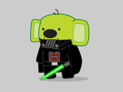 Kiwi the Green Sith character design childrens book illustration illustrator star wars