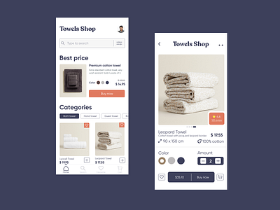 Towels shop app design ecommerce ecommerce app ecommerce business ecommerce design ecommerce shop shop shopping app towel towels ui ux