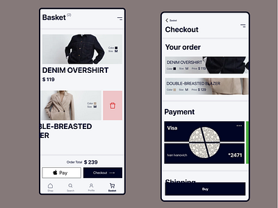 E-commerce App / Fashion / Daily UI 002 / Credit Card