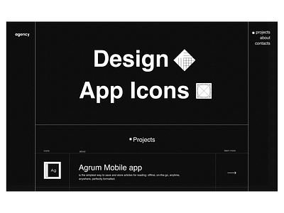 Icons Agency / Daily UI 5 agency design grid logo minimal ui web