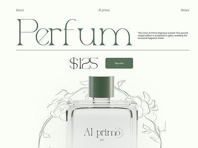Perfum Product page e commerce landing page parfum perfum product shop ui ux