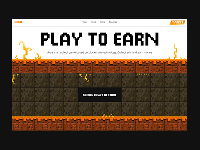 NFT Game clean crypto game landing page minimal nft play startup web