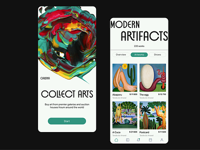 Arts Gallery app arts auction bid clean gallery minimal mpdern ui