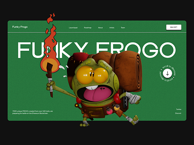 Funky Frogo / NFT Collection clean crypto eth ethirium frog nft nftcollection token ui web