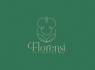 Florensi branding chic floral floral design florence flowers lingerie logo minimalist