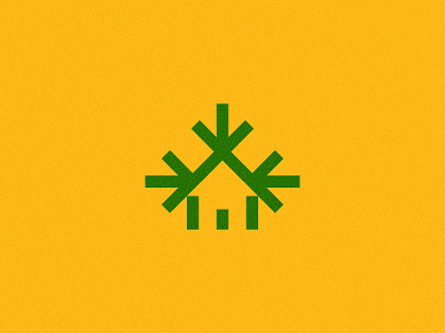 Treehouse geometic icon logo symbol tree treehouse