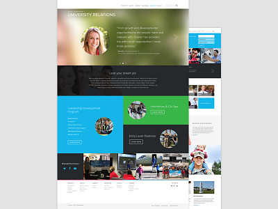 Careers Section bold corporate digital flat layout website