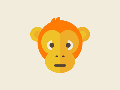 Chimp animal chimp face fur geometric head icon illustration logo monkey