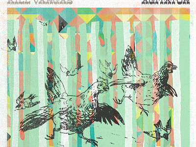 Agitator v3 album cover animals chickens distress drips geometric grunge music pattern punk punk rock texture