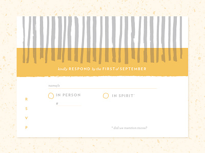 A&T RSVP abstract invitation letterpress natural organic overlay pattern tree ring trees wedding