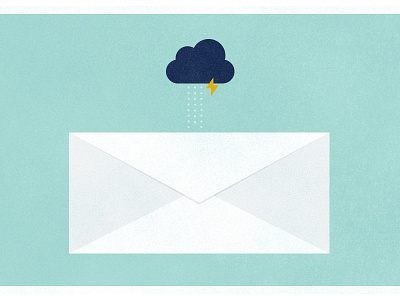 Black Cloud bolt cloud dots email envelope lightning mail rain sky weather