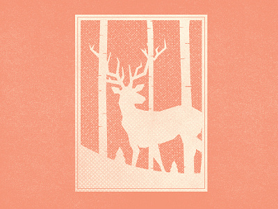 Holiday Deer angular animal deer holiday sharp snow texture tree trees winter