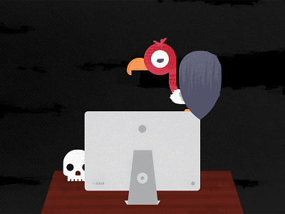 Creative macabre animal bird buzzard computer creativity death desk mac macabre skeleton skull vulture