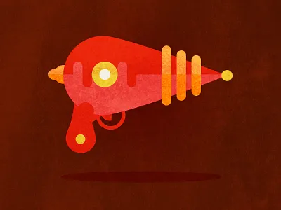 Zapper blaster illustration lazer raygun science fiction scifi texture