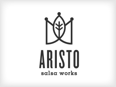 Aristo Logo branding crown identity leaf logo salsa symbol