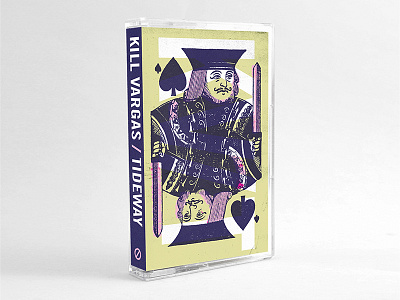 Kill Vargas / Tideway Split Tape cassette illustration king playing card punk tape