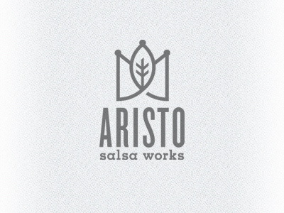 Aristo Salsa Works aristo crown icon identity leaf logo