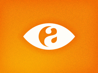 Personal Logo a eye icon logo mark orange symbol texture